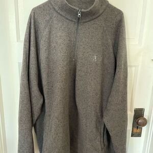 Disney Parks Mens 1/4 Zip Fleece Lined Pullover Grey Size 3XL